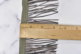 Faux Leather Fringe Trim | Black and Gray Leather Fringe Trim | Ultra Suede Leather Fringe Trim | Faux Leather Fringe Trim By The Yard