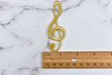 Embroidered Music Note Symbol Patch | Shiny Music Symbol Patch | Music Note Patch Applique | Gold Music Note