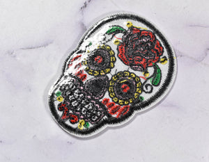 Sugar Skull Patch - Day of the Dead Patch - Iron On Sugar Skull Patch Applique - Target Trim