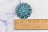 Vintage Turquoise Brooch | Turquoise Rock Brooch with Pin | Native American Jewelry Target Trim
