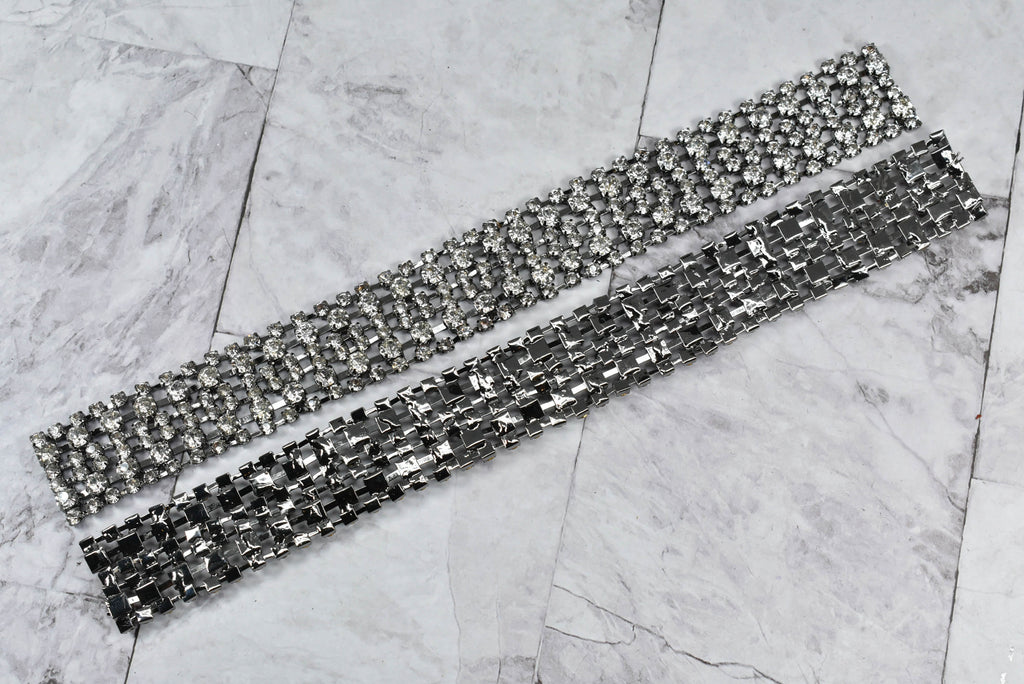 Rhinestone Trim Applique | Rhinestone Trim sold by the Piece | Elegant Rhinestone Applique