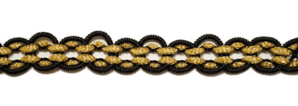 Metallic Braided Gimp 3/8" - by the yard