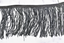 Black  Suede Leather Fringe | Faux Leather Fringe Trim |  Ultra Suede Leather Fringe Trim |  6 Inches Faux Leather Fringe Trim By The Yard