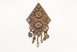 Classy Native -themed Diamond shaped Patch with Dangling fringes.
