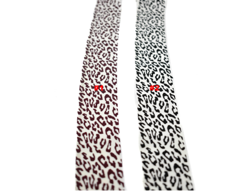 Leopard Print Fold-Over Elastic 1.63" - 1 Yard