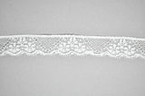 White Floral Lace Trim 1" - 1 Yard