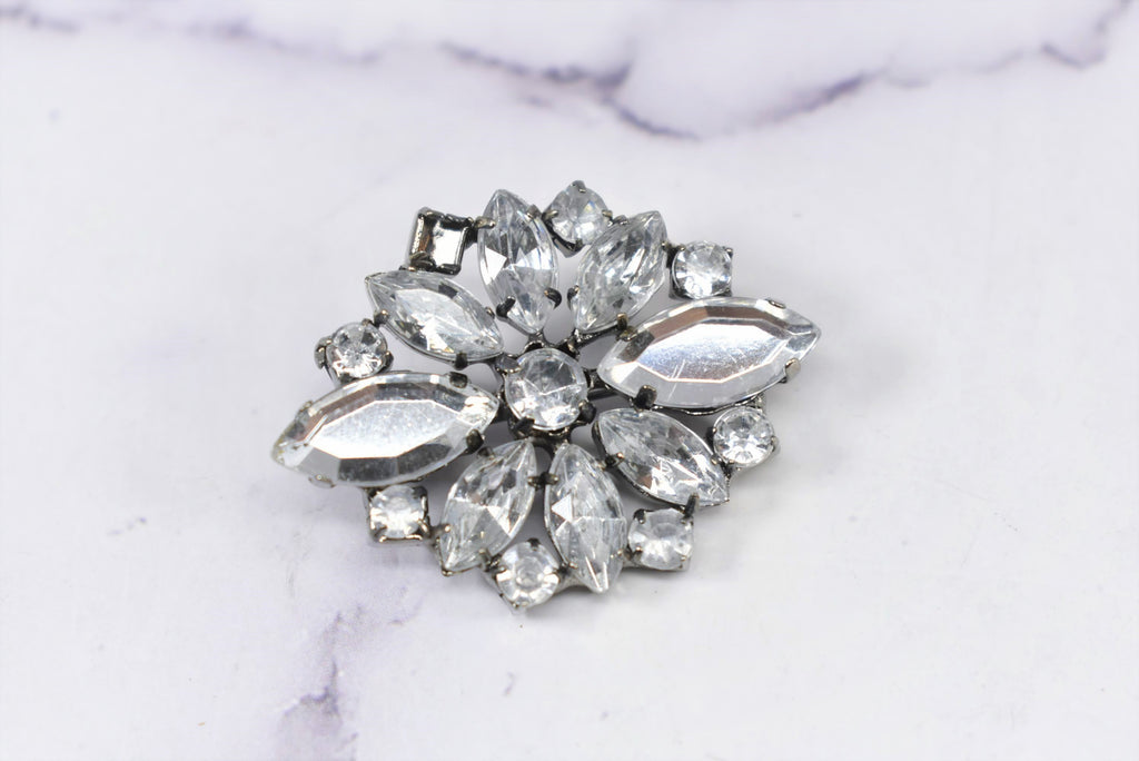 Rhinestone Brooch Applique | DIY Clothing Design Accessory | Floral Rhinestone Brooch Pin | Fashion Statement Brooch | Gift for Her target Trim