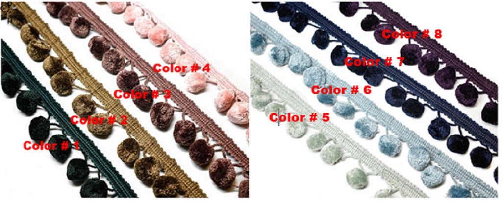 Puffy Dangling Pom-Pom Trim 2" - 1 Yard