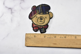 Cartoon Faux Fur Embroidered Brown Bear Patch  | Bear with Hat | Applique | Iron-On Patch Embroidered | DIY Fashion | Cute Teddy Bear Patch-Target Trim