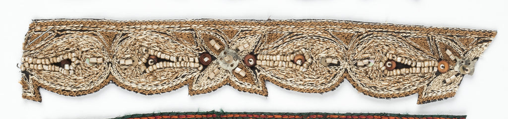 Hand-crafted Floral Trim with with Sequins and Beads 1" - 1 Yard