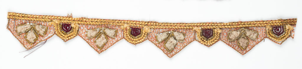 Handcrafted Indian Floral Trim with Straw Beads - Target Trim