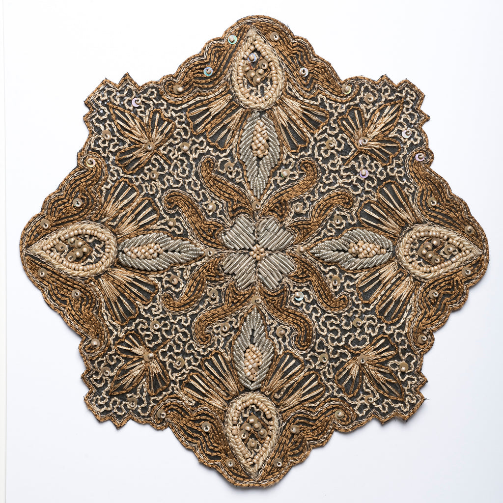 Handmade Beaded Indian Floral Patch/Applique Design 11 - Target Trim