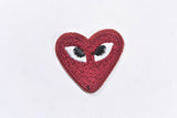 Embroidered Heart with Eyes Patch | Cute Heart Patches | PLAY Heart Patch | Iron on Heart Patch Applique | T Shirt Patch Applique | 1.50" | Heart Patch Applique - Target Trim