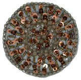 Round Beaded /Sequins Patch  Sew on Mesh Fabric / Apparels / Decorative