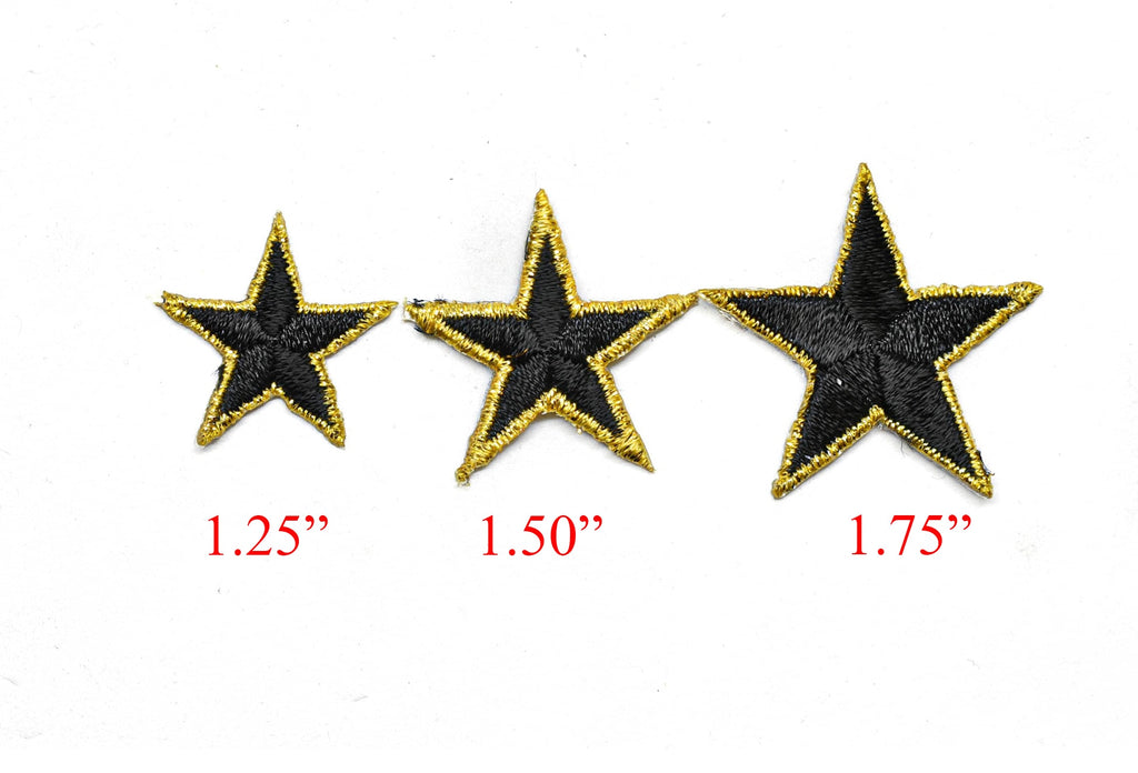 Embroidered Star Applique- Iron-on Star Patch - 2" -  1 Piece