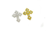 Crystal Rhinestone Cross-Shaped Brooch with Pin - Target Trim