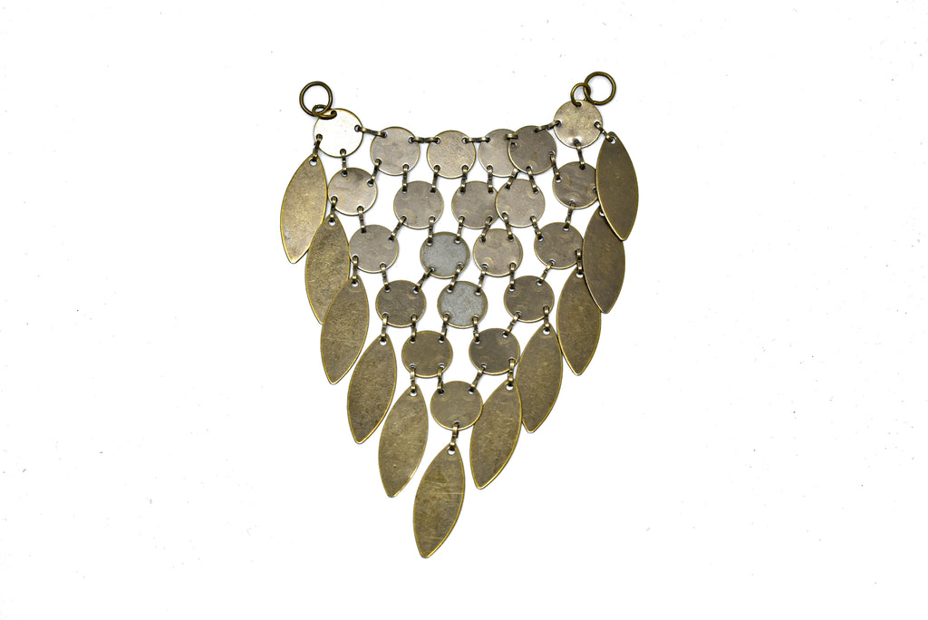 Dangling Bronze Leaf Connector - Target Trim