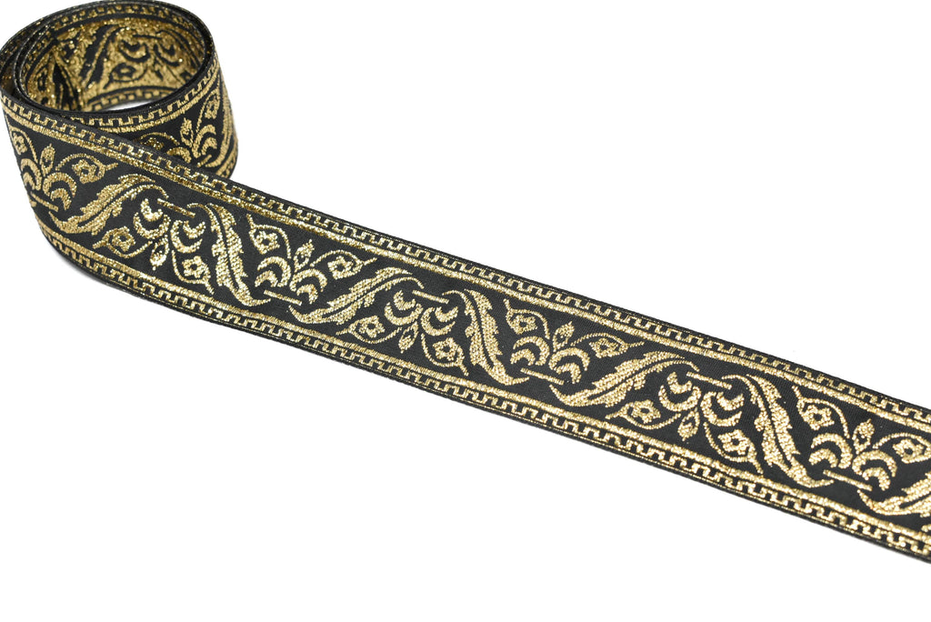 Metallic Jacquard Ribbon 1.40" - 1 Yard