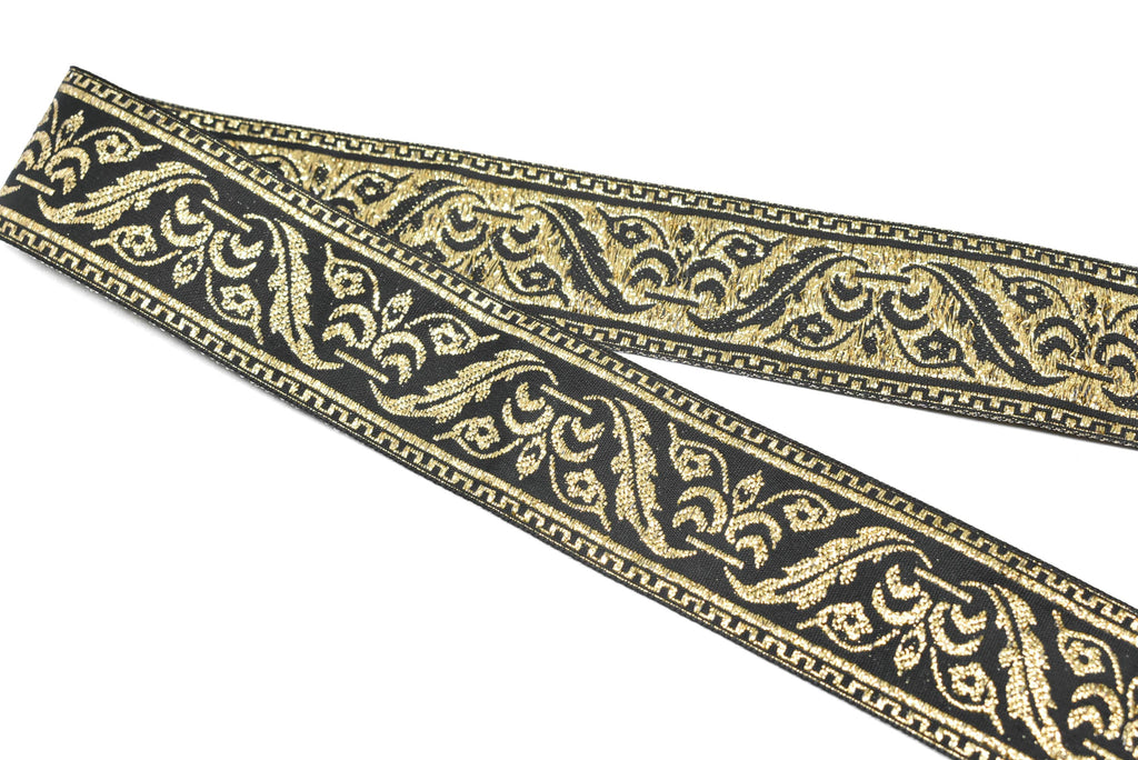 Metallic Jacquard Ribbon 1.40" - 1 Yard