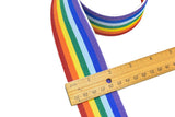 Rainbow Jacquard Woven Elastic- Stretchy Rainbow Trim 2" - 1 Yard