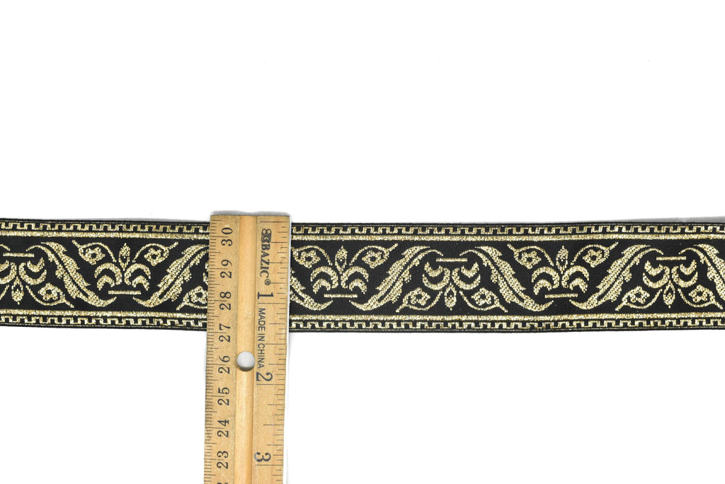 Metallic Jacquard Ribbon 1.40" - 1 Yard