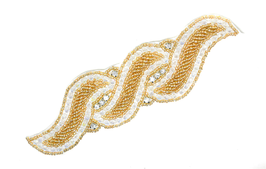 Unique Rhinestone, Beaded Applique 7" x 6" | Patch Applique - Target Trim