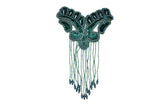 Beaded Dangling Fringe Applique 8.50" x 5.50" - Applique