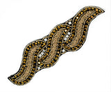Unique Rhinestone, Beaded Applique 7" x 6" | Patch Applique - Target Trim