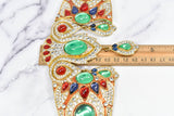 Dangling Rhinestone with Gem Buckle Applique
