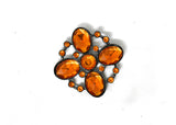 Orange Rhinestone Flower Brooch  Target Trim