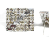 Rectangular Rhinestone Brooch with Pin 1.25" x 1"- 1 Yard