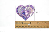 Sequins Heart and Star Patch Applique 1.75" or 2.50" | Shapes Patch Applique - Target Trim