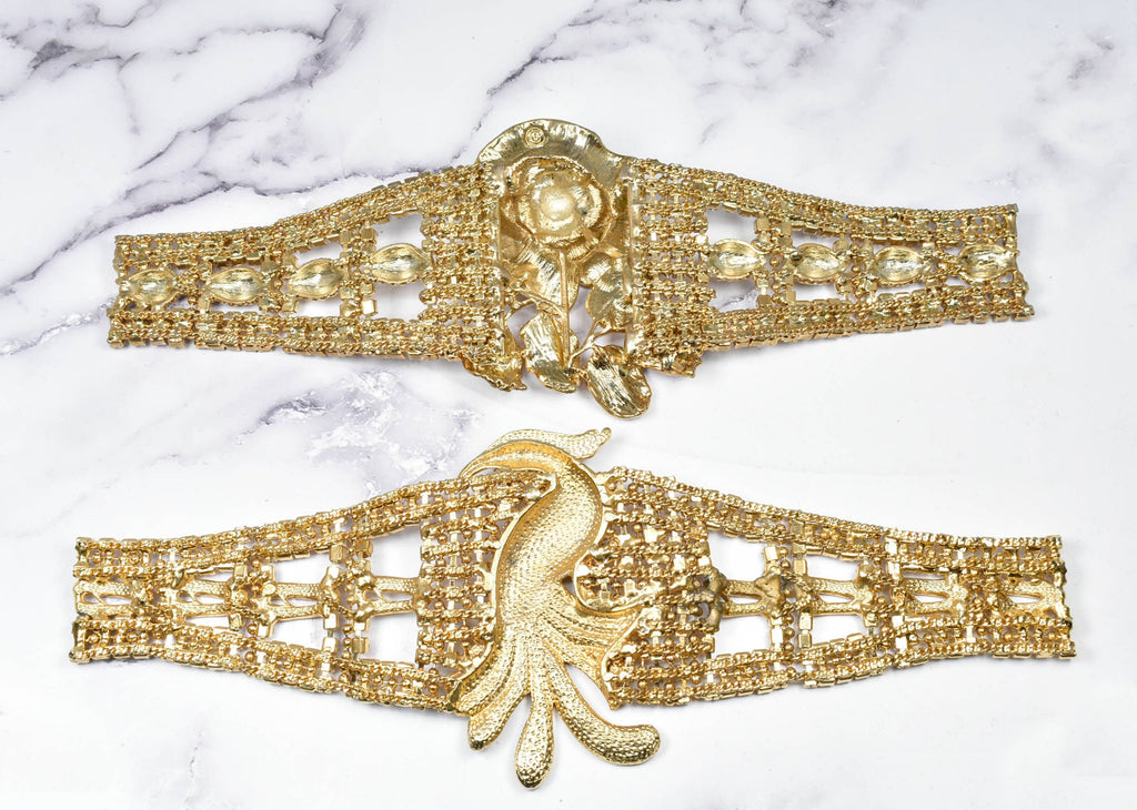 Gorgeous Gold w/Rhinestone Buckles