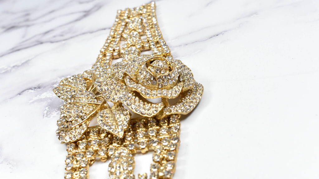 Gorgeous Gold w/Rhinestone Buckles