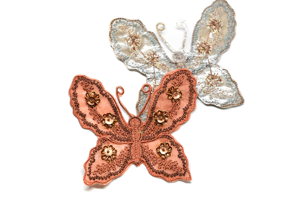 Beaded Sequins Butterfly Applique 4.25" x 3.50" - Butterfly Patch | Butterfly Applique - Target Trim
