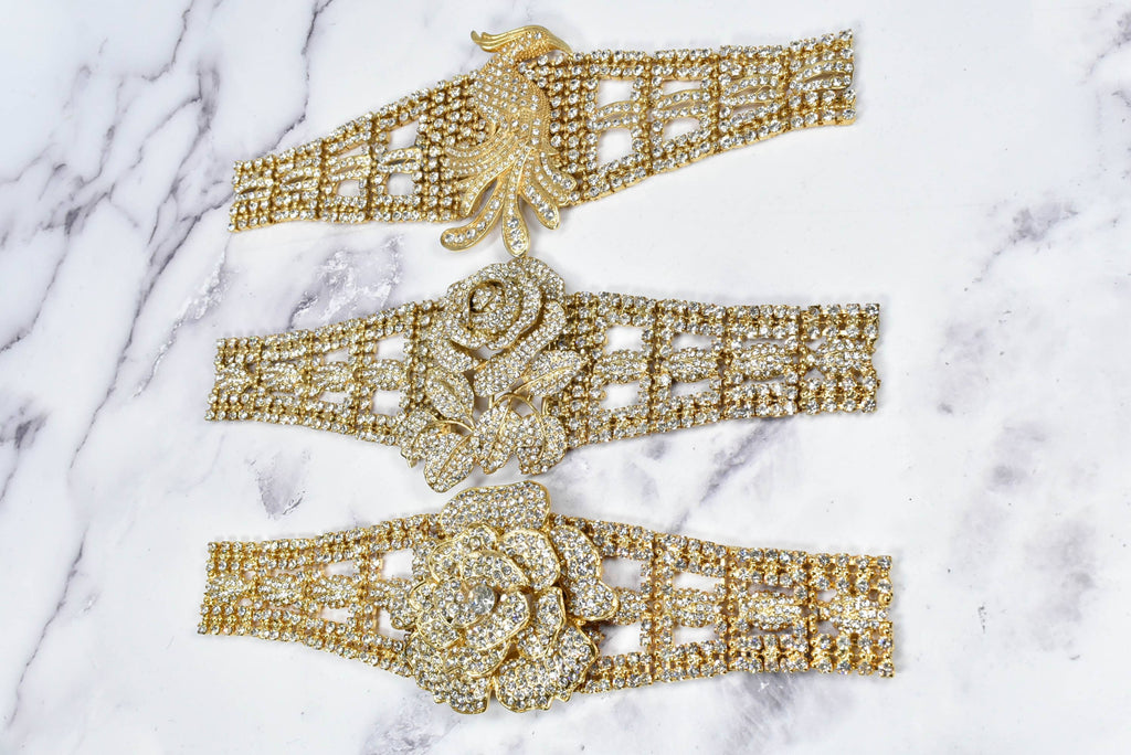 Gorgeous Gold w/Rhinestone Buckles