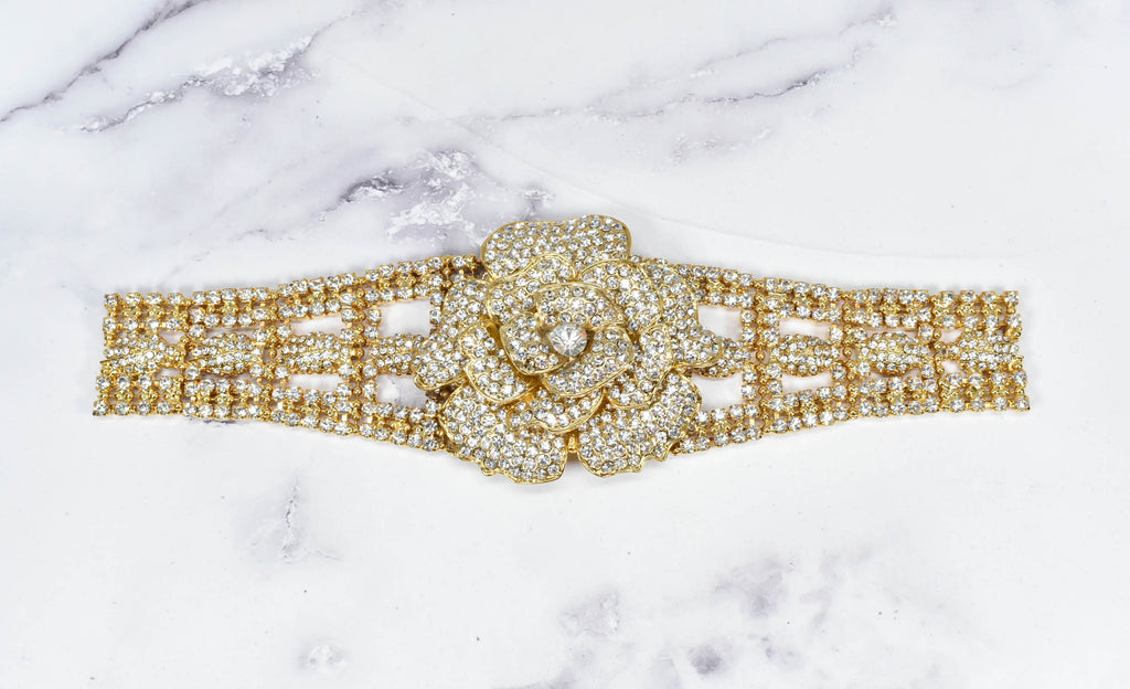 Gorgeous Gold w/Rhinestone Buckles