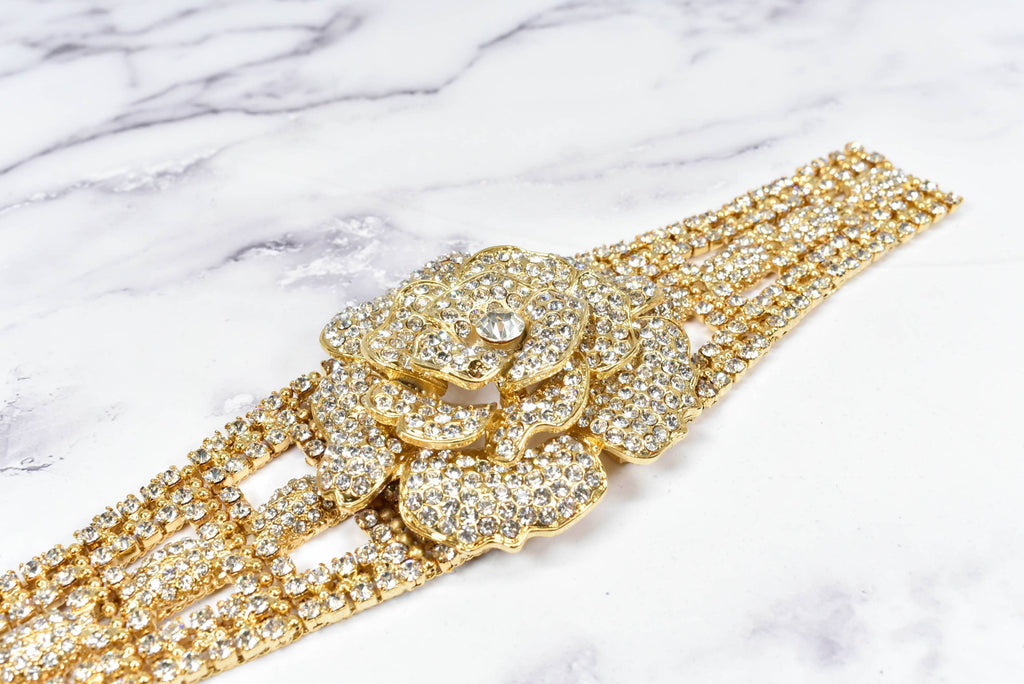 Gorgeous Gold w/Rhinestone Buckles