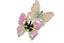 Pink Butterfly Applique | Pink Sequin Butterfly Applique | Rhinestone and Sequin Butterfly Applique | Pink and Yellow Butterfly Applique