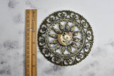 Antique Bronze Floral Buckle- 5"- 1 Piece