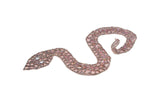 Beaded Snake Applique with Sequins 10" x 1.50" | Snake Patch Applique - Target Trim