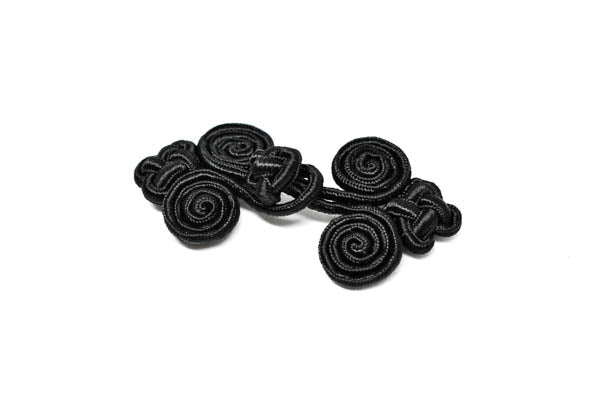 Small Black Chinese Frog Button
