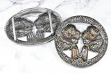 Metal Rhinestone Double-Headed Lion Buckles