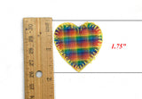 3D Rainbow Heart and Flower Iron-On Patch - Heart Patch | Flower Patch