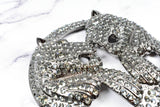 Metal Rhinestone Double-Headed Lion Buckles