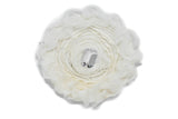 White Flower with Rhinestone Applique 3.88" - 1 Piece