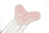Beaded Dangling Fringe Applique 8.50" x 5.50" - Applique