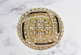 Unique Gold Rhinestone Buckle 4 1/4 - 1 Piece