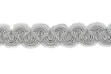 Wavy Metallic Silver Trim 1" - 1 Yard