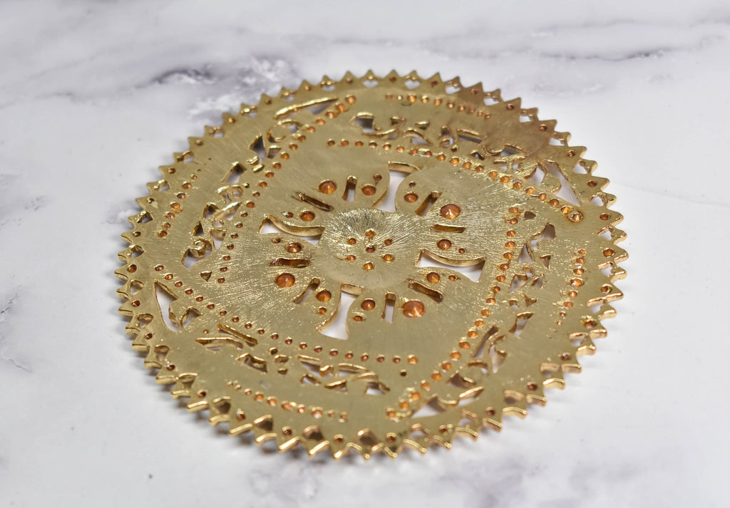 Unique Gold Rhinestone Buckle 4 1/4 - 1 Piece